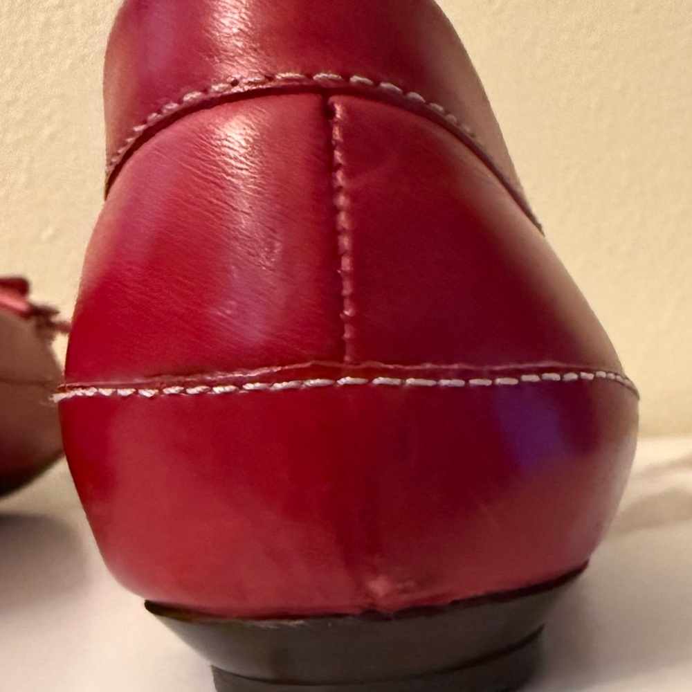 Cole Haan Red Fringe Leather Loafers, Size 6-1/2, NIB - Picture 12 of 12